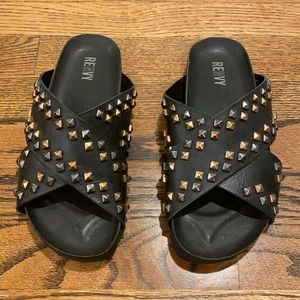 RENVY Studded Leather Slide
